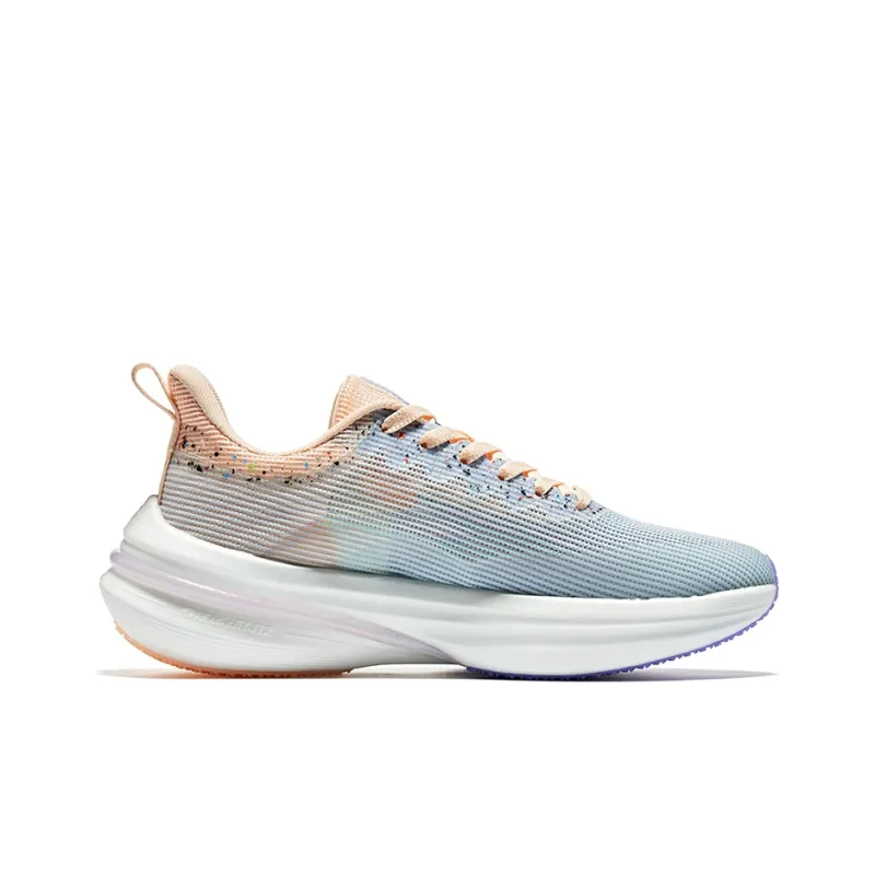 Erke Qitan 4.0 Pro Support Low Top Running Shoes Women's Blue Fluorescent Nude-1