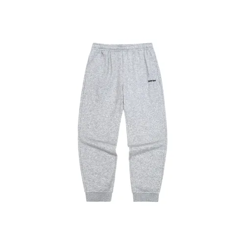 Erke Knitted Sweatpants Men Beige Gray With Floral Pattern