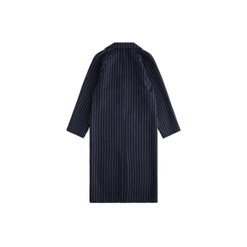 KITH Women's Rory Coat 'Pinstripe Navy'-1