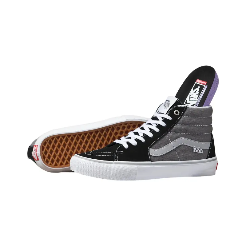 Vans SK8 HI Reflective Skate 'Gray Black'-4