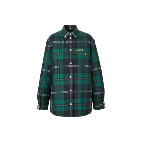 Burberry Shirts Women's Deep Dark Green