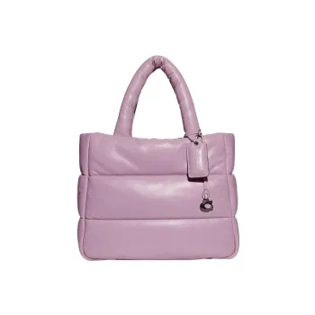COACH Pillow Nappa Leather Cloud Bag, Tote Bag, Shopping Bag, Shoulder Bag, Handbag Large Size Women's Ice Purple