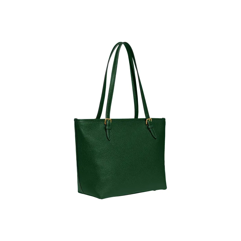 COACH Taylor Grain Leather Tote Bag, Shopping Bag, Shoulder Bag, Handbag Large Size Women's Green-2