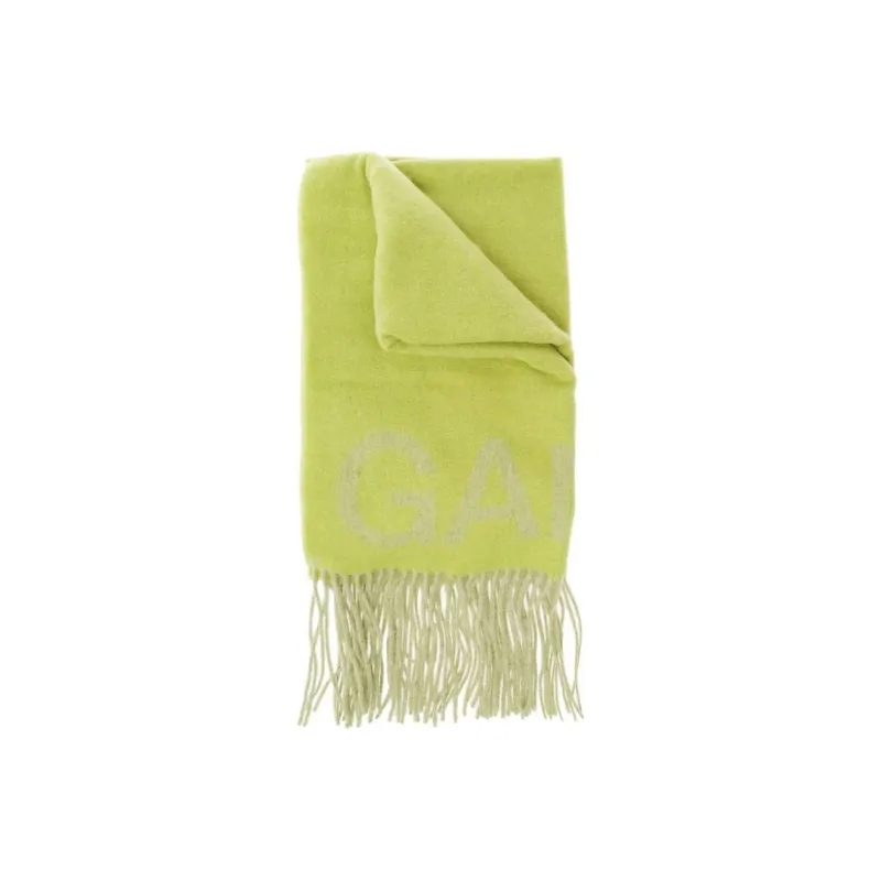 GANNI Knit Scarves Women's Green-1