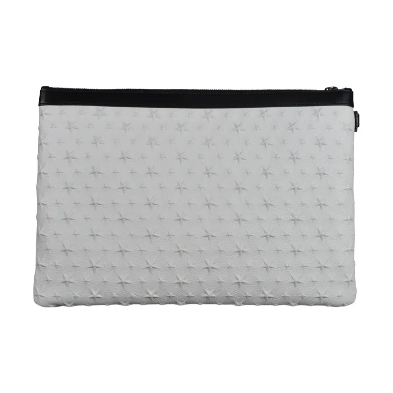 Jimmy Choo Leather Clutch Men's White-1