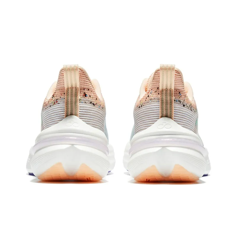 Erke Qitan 4.0 Pro Support Low Top Running Shoes Women's Blue Fluorescent Nude-3