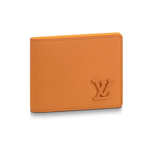 LOUIS VUITTON Multiple Cow Leather Wallet Men's Ginger Yellow