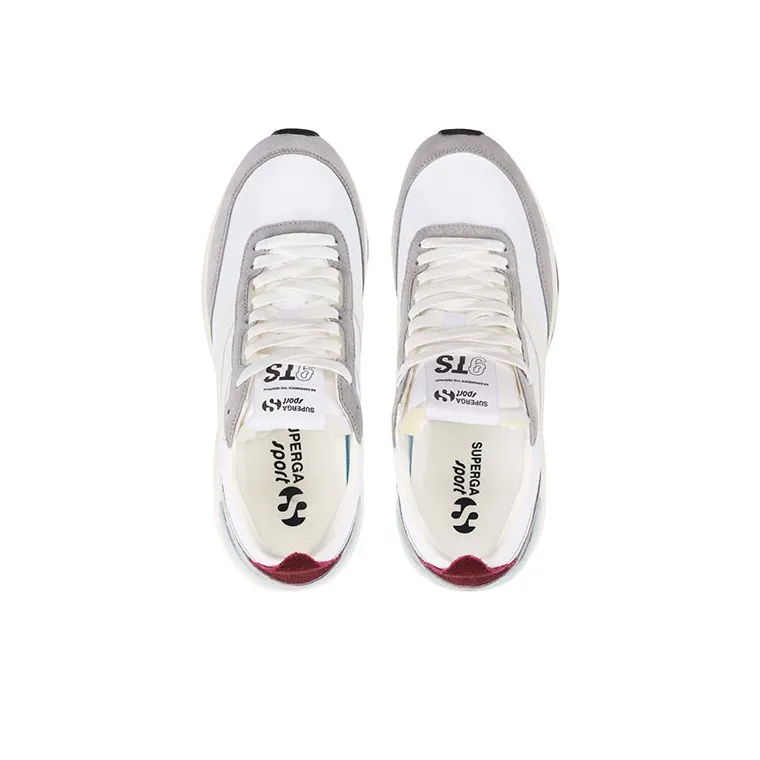 SUPERGA Casual Shoes Unisex Low-Top White Burgundy Ice Blue-3