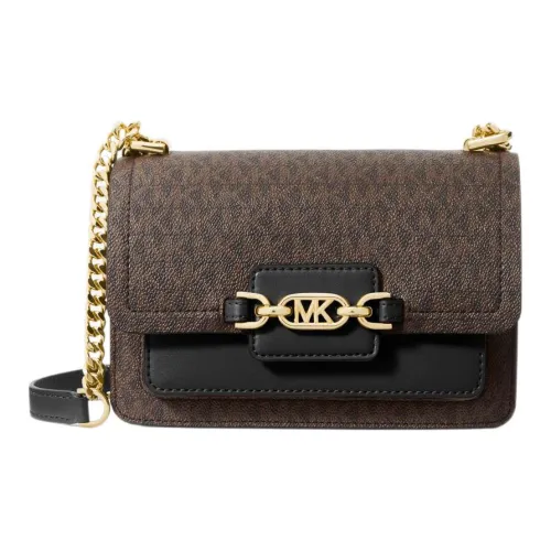 MICHAEL KORS Heather Canvas Shoulder Bag Crossbody Bag Extra Small Women's Brown/Black