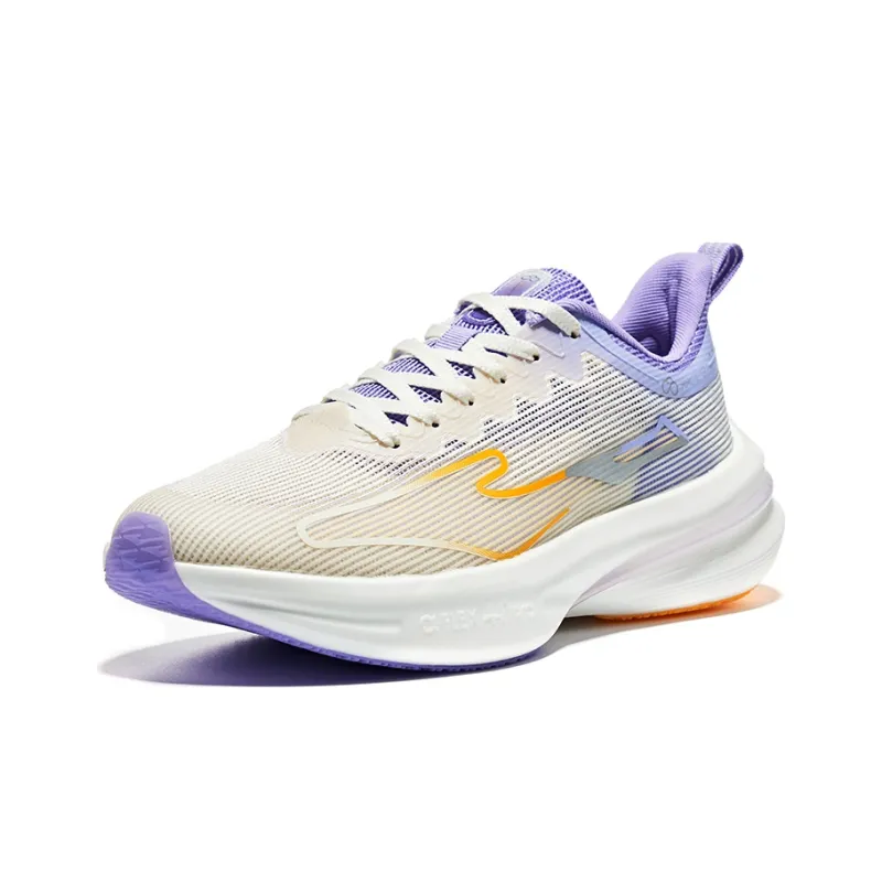 Erke Qitan 4.0 Pro Running Shoes Men Low Top Ivory White/Pop Art Purple-2