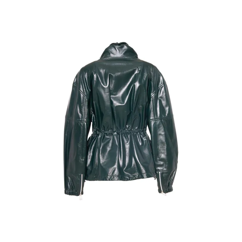 Bottega Veneta Leather Jackets Women's Green-1