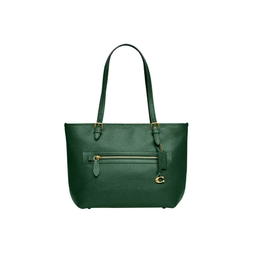 COACH Taylor Grained Leather Tote Bag Shopping Bag Shoulder Bag Handbag Large Size Women's Green