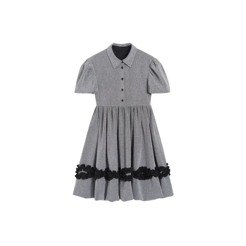 Ouyang Short-Sleeved Dresses Women's Silver