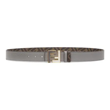 Fendi Logo Plaque Monogram Buckle Belt