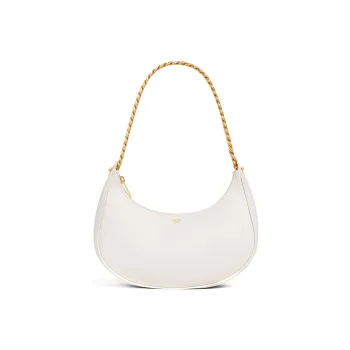 CELINE AVA Smooth Cow Leather Handbag Shoulder Bag Women's Ecru
