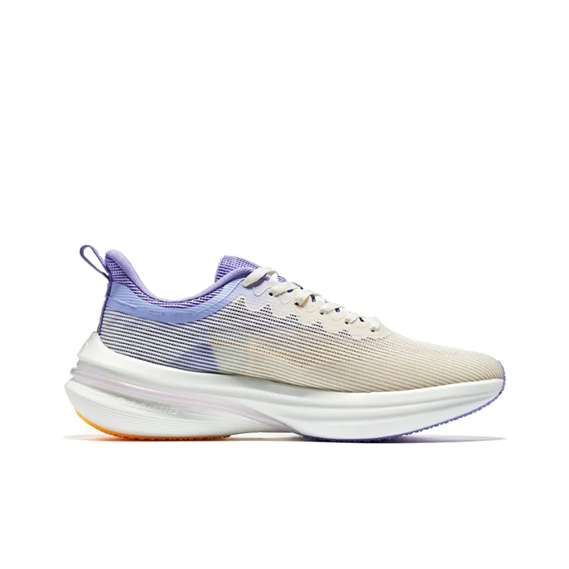 Erke Qitan 4.0 Pro Running Shoes Men Low Top Ivory White/Pop Art Purple-1