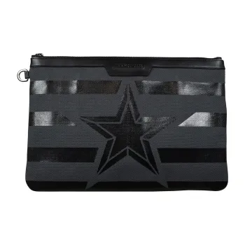 Jimmy Choo Canvas Clutch Men's Black