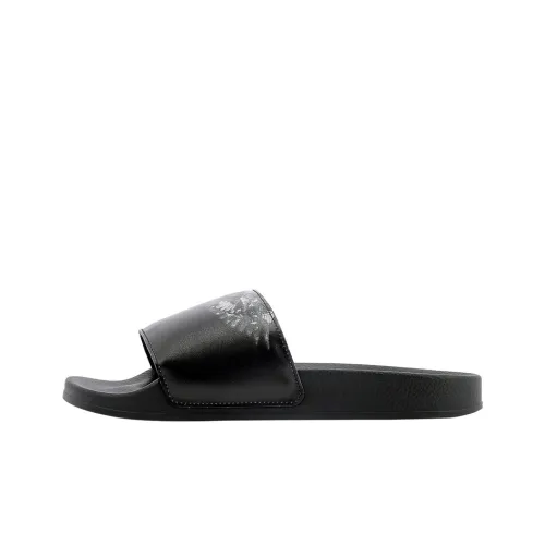 Marcelo Burlon Slide Slippers Men Black/White