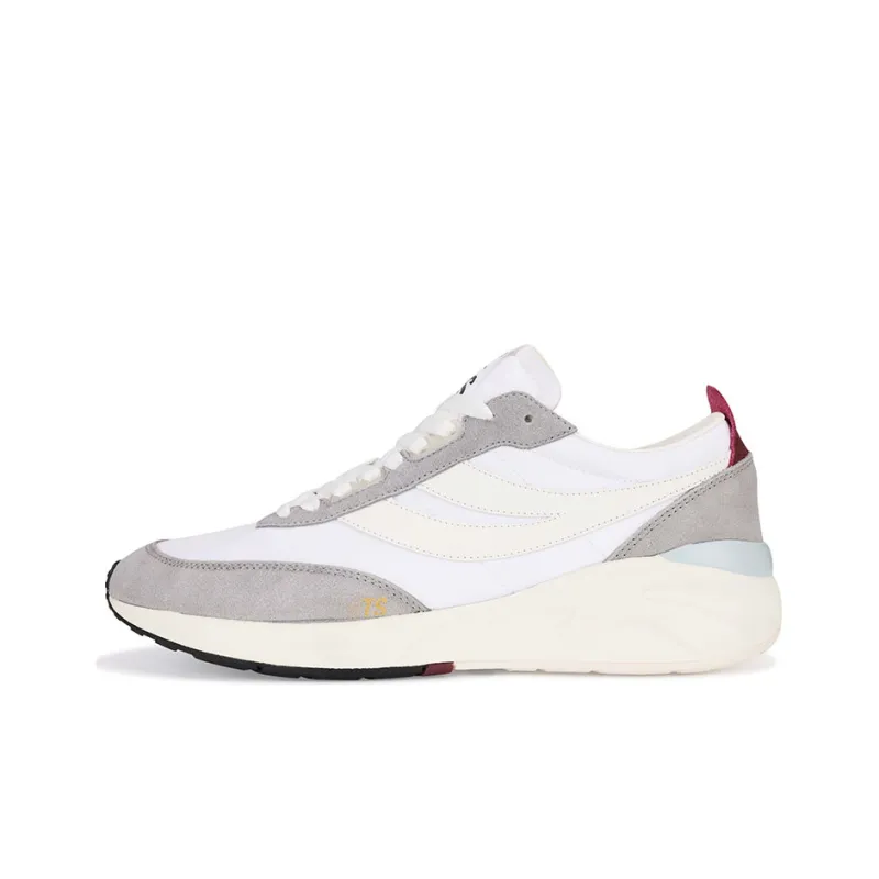 SUPERGA Casual Shoes Unisex Low-Top White Burgundy Ice Blue-0