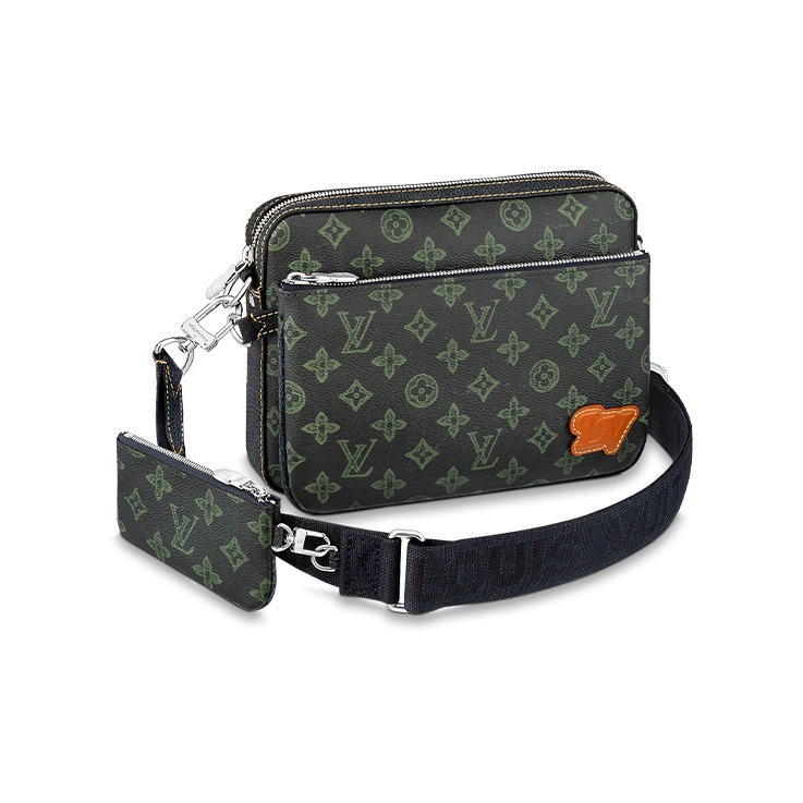 bebcdrshop trends lv trio messenger bag black POIZON