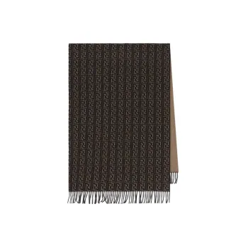 FENDI Knit Scarves Unisex Black/Brown