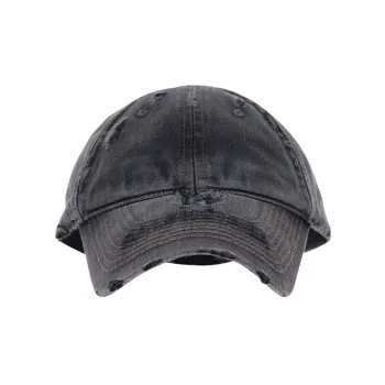 Balenciaga Distressed Denim Cap