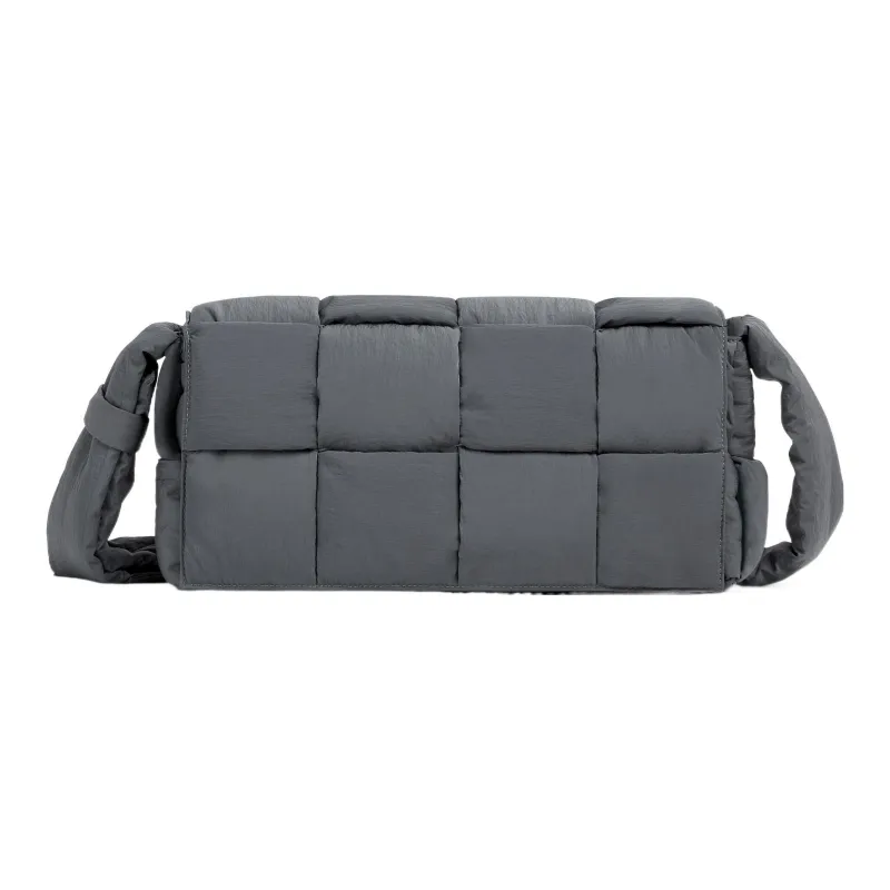 Bottega Veneta PaddedCASSETTE Fabric Pillow Bag, Shoulder Bag, Crossbody Bag Medium Size Men's Lightning Gray/Pool Blue-0
