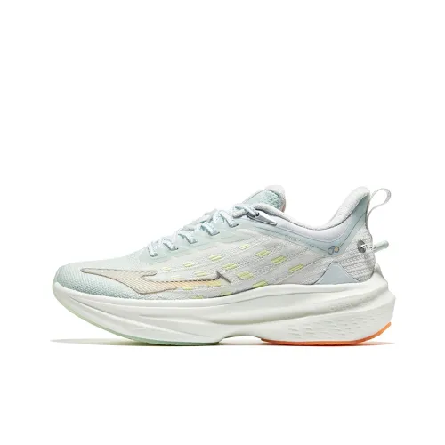 Erke Qitan 4.0 Running Shoes Women's Low-Top Snowflake Cream/Jelly Orange