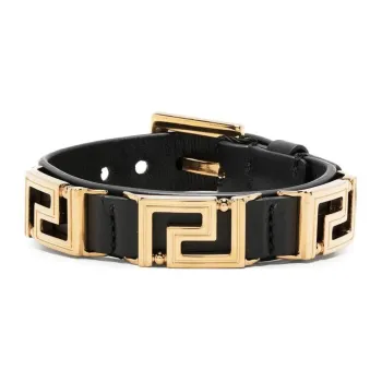 VERSACE Greca Goddess Leather Bracelet