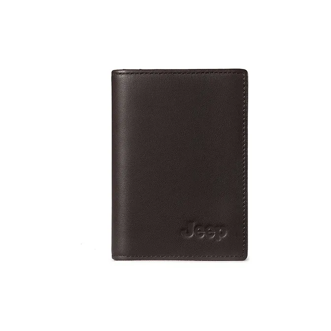 Jeep Genuine Leather Card Holder Small Size Men's Coffee-0