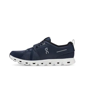 On Cloud 5 Terry Anti Slip And Wear Resistant Lightweight Low Top Casual Shoes Men's Ink Black Marine Blue