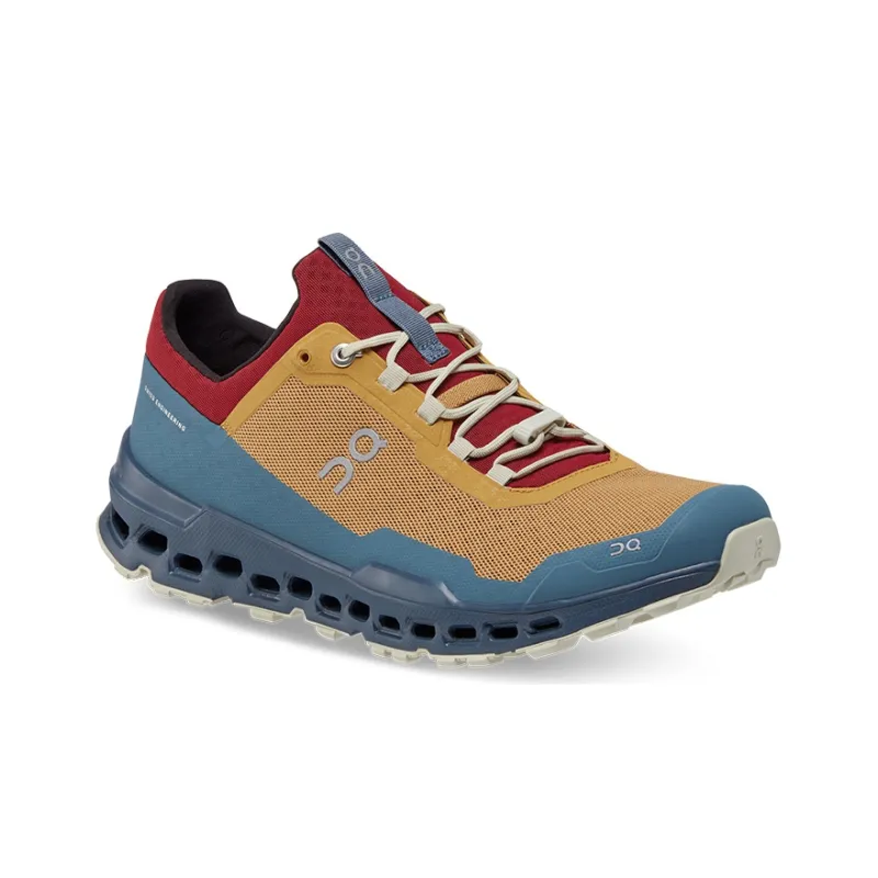 On Ultra Cushioned Slip Resistant Low Top Running Shoes Men's Bronze Navy Blue-2