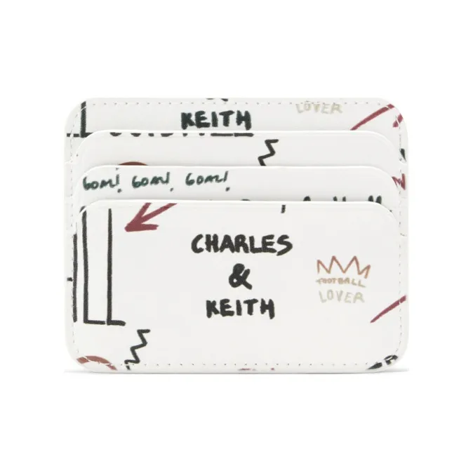 CHARLES&KEITH PU Charles & Keith Bag Card Holder Mini Women's Multi Composite Color/Red-3