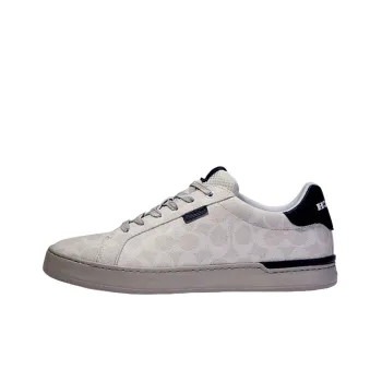COACH Lowline Low Top Stylish Skateboarding Shoes Men's Light Gray