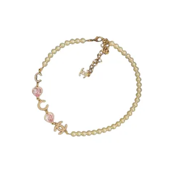 CHANEL Pearl Necklaces Women's White