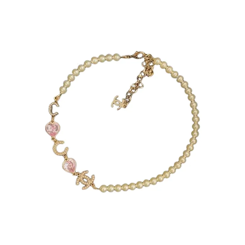 CHANEL Pearl Necklaces Women's White-0