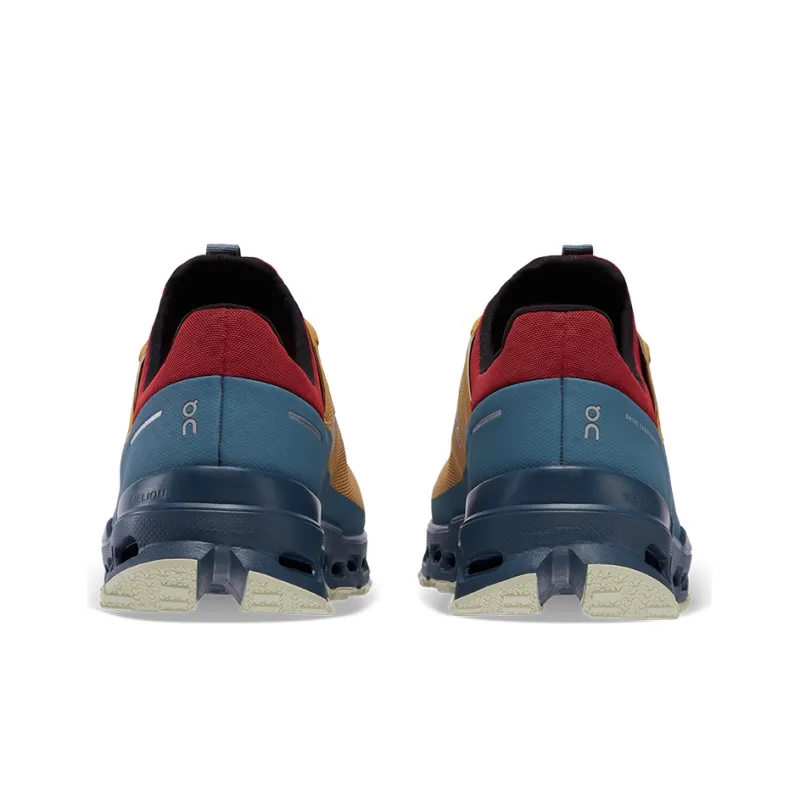 On Ultra Cushioned Slip Resistant Low Top Running Shoes Men's Bronze Navy Blue-4