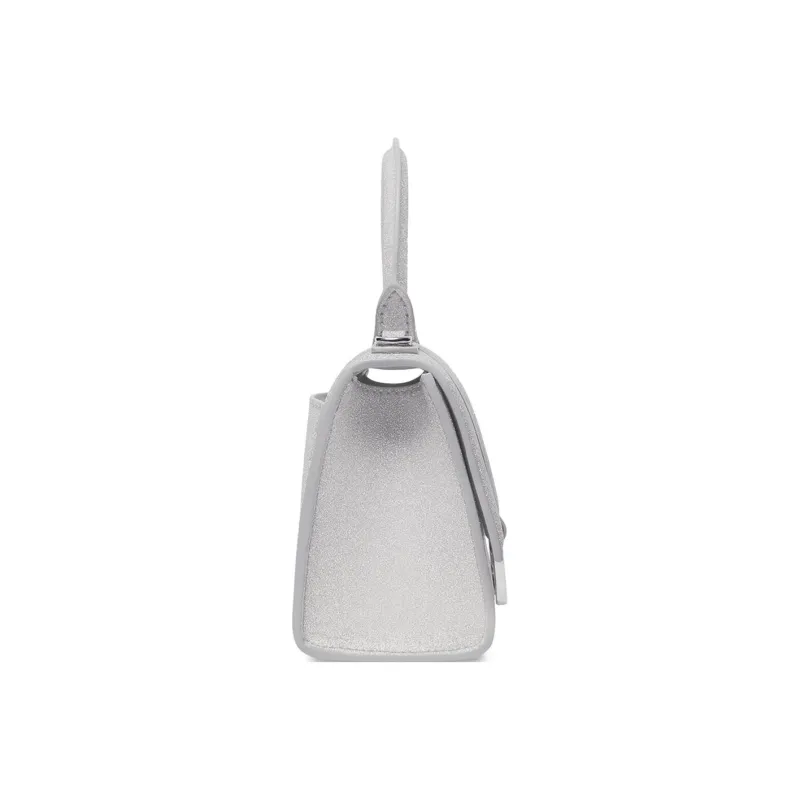 Balenciaga Hourglass Polyester With Polyurethane Shoulder Bag, Crossbody Bag, Handbag Extra Small Women's Silver-2