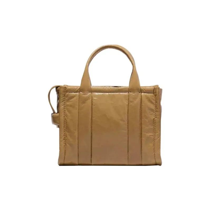 MARC JACOBS Lambskin Tote Bag, Shopping Bag, Shoulder Bag, Crossbody Bag, Handbag Mini Women's Light Umber-2