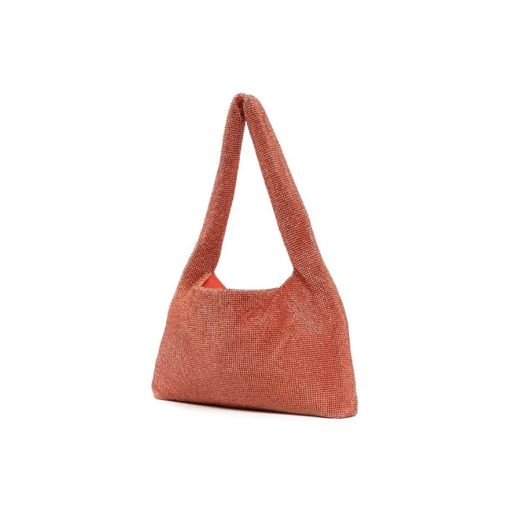 KARA Armpit Embellished Mesh Tote Bag-1