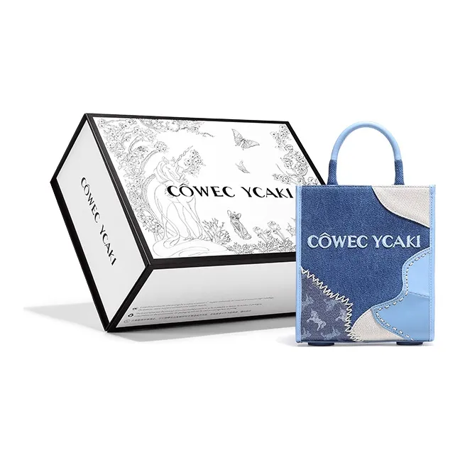 COWEC YCAKI Handbags Reborn Denim Blue-0