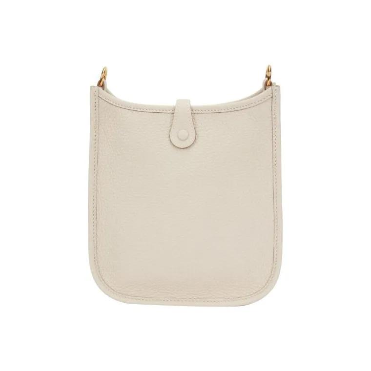 HERMES Evelyne Cow Leather Crossbody Bag Shoulder Bag Women's 10 Craie Milkshake White-1