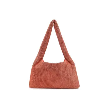 KARA Armpit Embellished Mesh Tote Bag