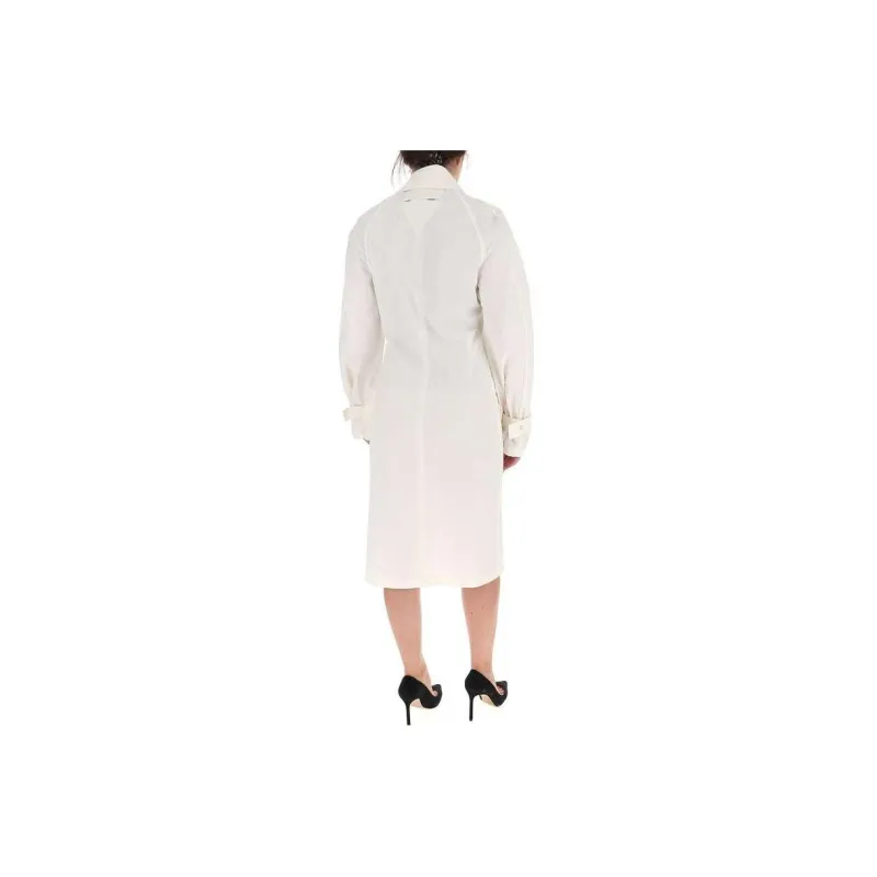 Bottega Veneta Long Sleeved Dresses Women's White-1