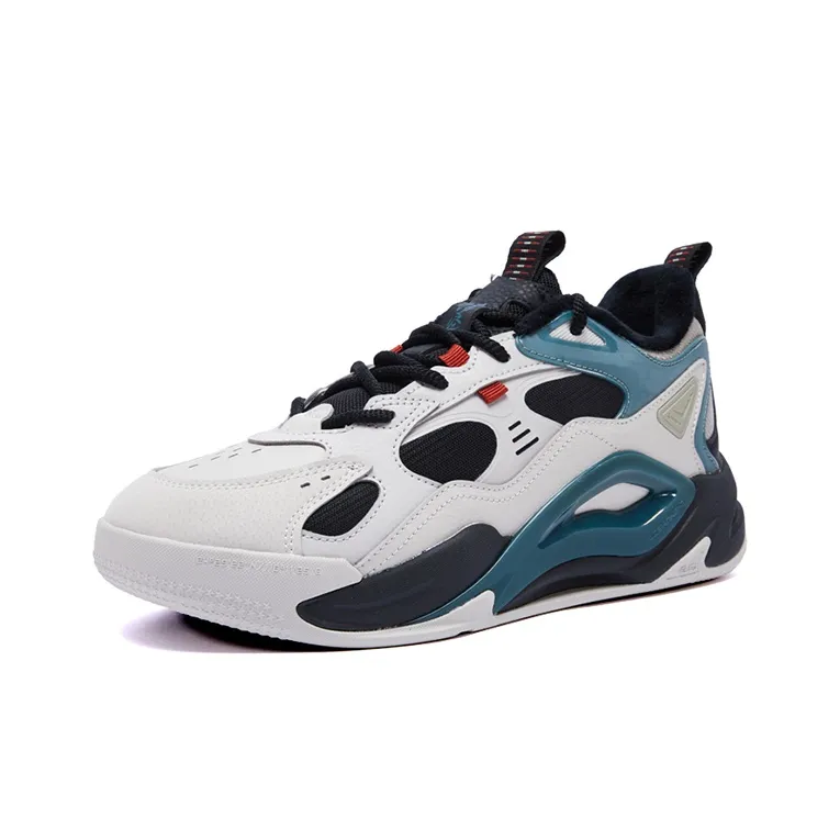 XTEP Liekong 2.0 Casual Shoes Men Low Top Dove Gray/Black/Blue-1