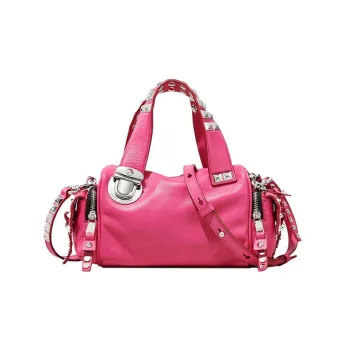 MARC JACOBS Smooth Leather Briefcase Handbag Shoulder Bag Crossbody Bag Mini Women's Red