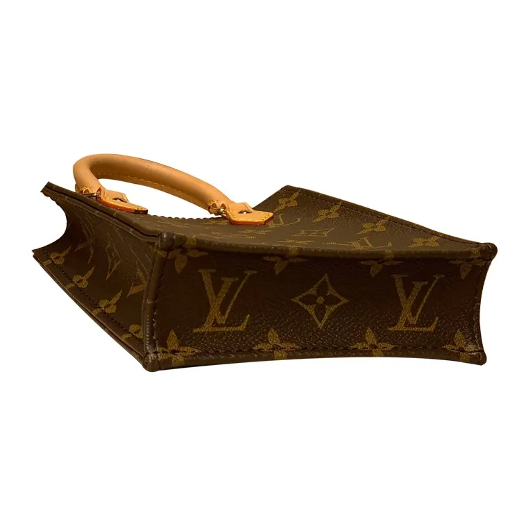 LOUIS VUITTON Petit Sac Plat Monogram Brown-4