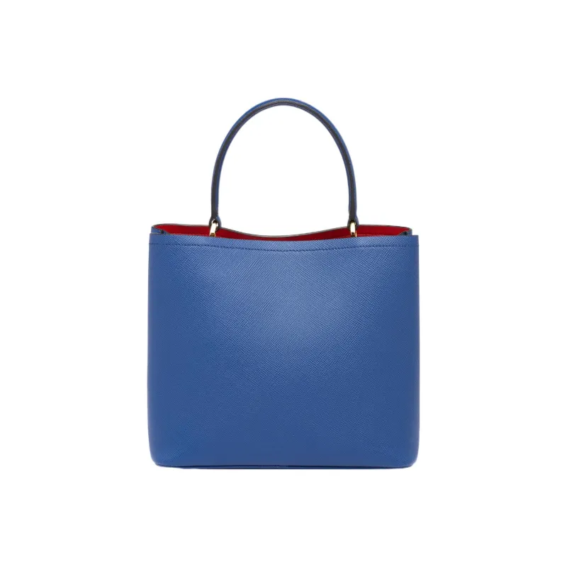 PRADA Saffiano Leather Shoulder Bag Crossbody Bag Handbag Large Size Women's Cornflower Blue-2