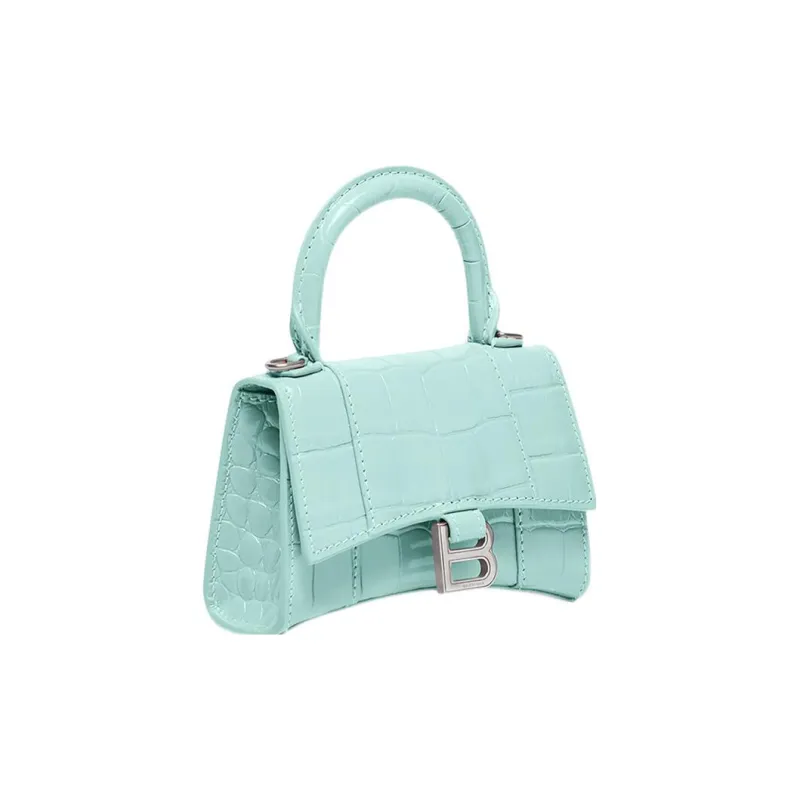 Balenciaga Hourglass Cow Leather Shoulder Bag, Crossbody Bag, Handbag Mini Women's Bright Blue-1