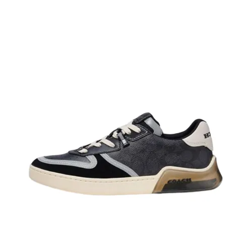 COACH Skateboard Shoes Men Low-Top Black